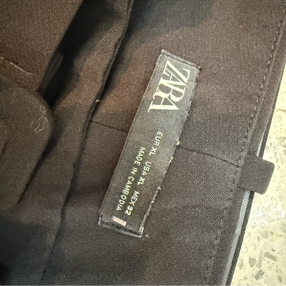 ZARA HIGH-WAISTED PANTS WITH FABRIC-COVERED BELT - Picture 8 of 8